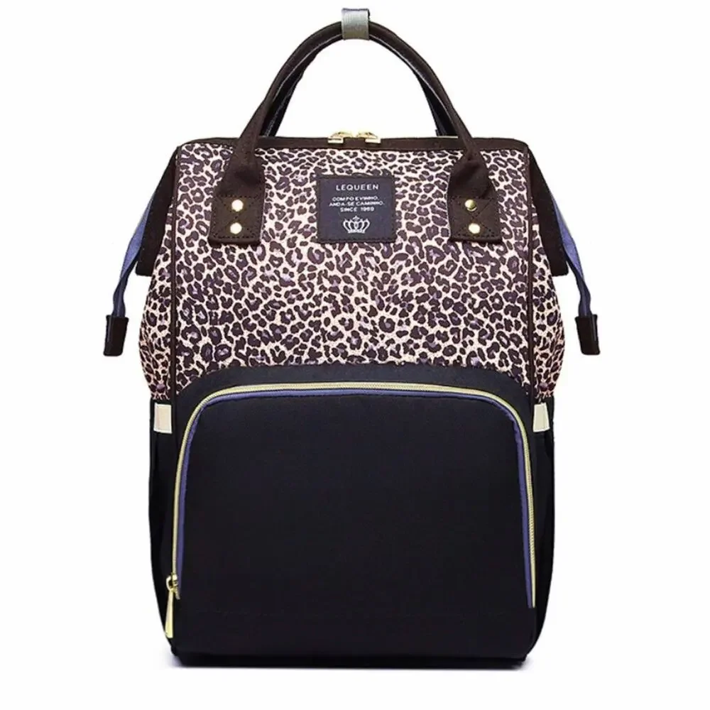 Leopard Baby Diaper Mom Travel Bag Backpack